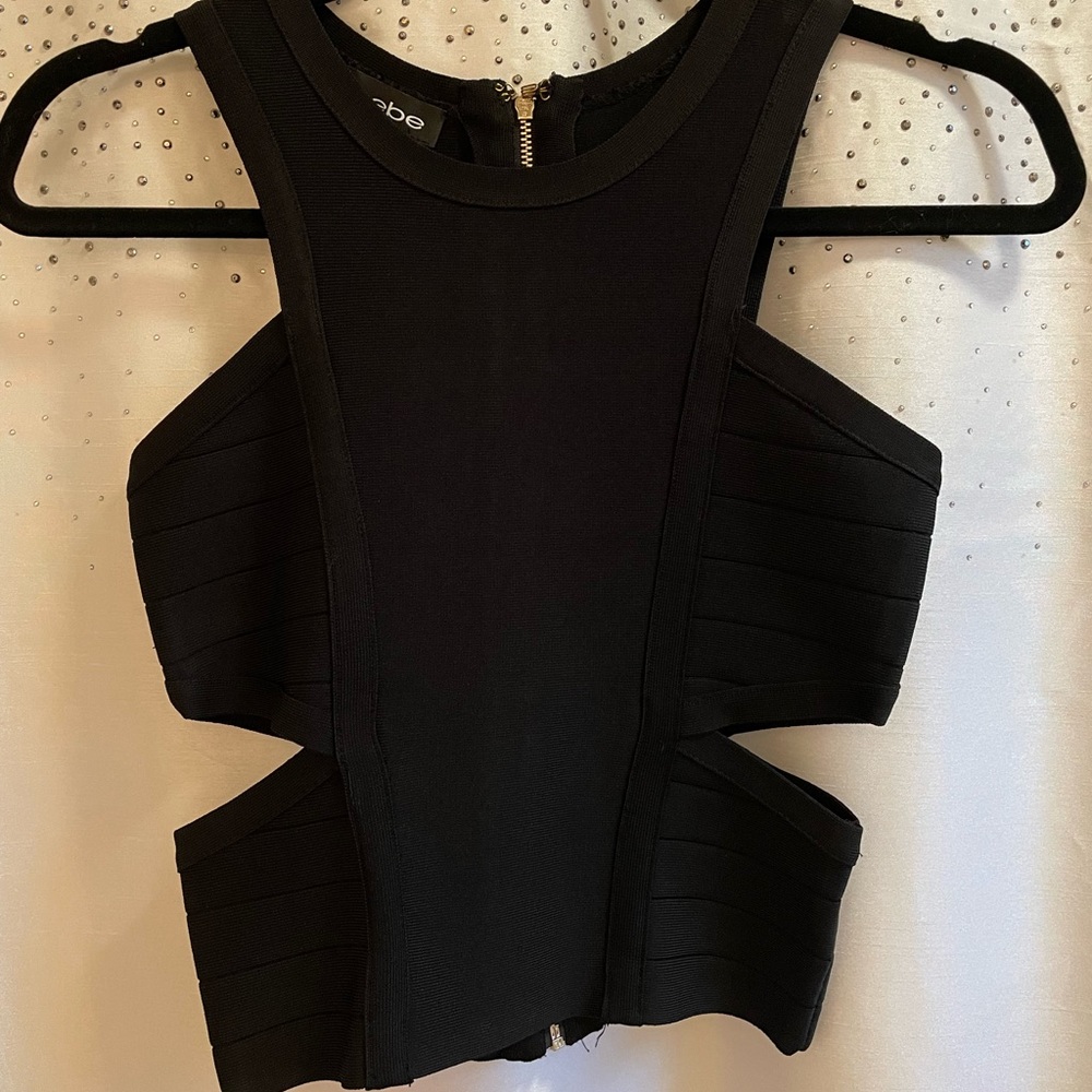 Bebe Banded Cut Out Top